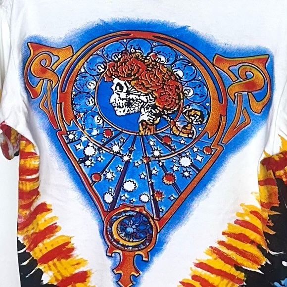 Grateful Dead White & Tie Dye Tee in Size Medium👕 - Picture 4 of 4